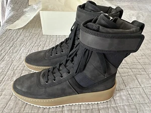 Fear Of God Military Sneaker New Black Nabuk Corduro Jerry Lorenzo Essentials 40 - Picture 1 of 8