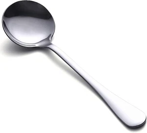 Soup Spoons 8-Piece Premium Stainless Steel Spoons round Spoons, Heavy-Weight - Picture 1 of 5
