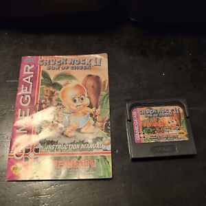 Chuck Rock 2: Son of Chuck (SEGA Game Gear) Authentic Cart + Manual - Tested