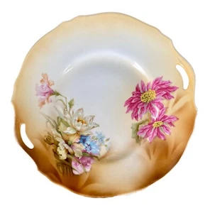 "Plato para servir RS Alemania vintage plato Reinhold flores rosadas Schlegelmilch 9,5""" - Imagen 1 de 2