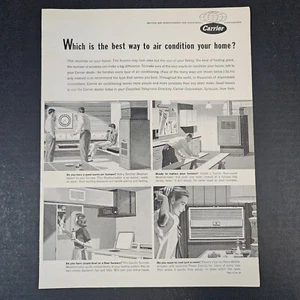 1957 Carrier Home Klimaanlagen Vintage Print Ad Syracuse NY Weathermaker - Bild 1 von 7