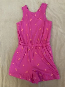 Gap Kids Romper Large Girls Pink Palm Tree - Picture 1 of 3