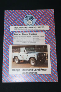 Bearmach Range Rover & Land Rover Accessories Sales Catalogue 1978 - Picture 1 of 18