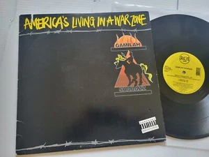 GAMILAH SHABAZZ - America's Living In A War Zone 1192 HIP HOP RAP 12" - Imagen 1 de 4