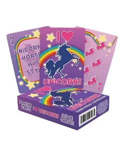 I Heart Unicorns Juego de Cartas Poker Acuario Baraja de 52 - Imagen 1 de 5