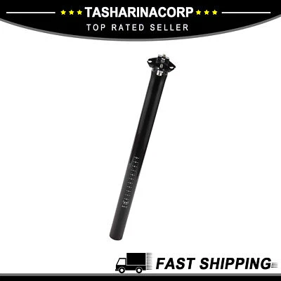 Pieza universal de 1 tijas de sillín de bicicleta con patrón de fibra de carbono de 31,6x400 mm Foto 1 de 4