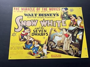 Letrero metálico póster vintage de la película Blancanieves de Disney - Imagen 1 de 4