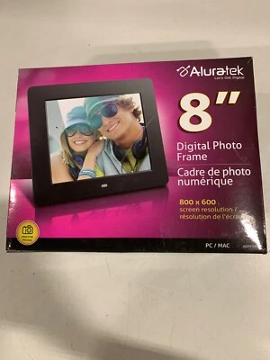 Aluratek ADPF08SF 8 inch LCD Digital Photo Frame - Black - Image 1 of 3