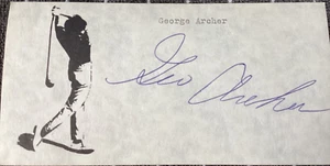 GEORGE ARCHER Personally Autographed Signed PGA GOLF Card FreeShip MASTERS - Picture 1 of 2
