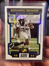 Mohamed Ibrahim RC 2023 Score Rookie Football Card #328 Lions