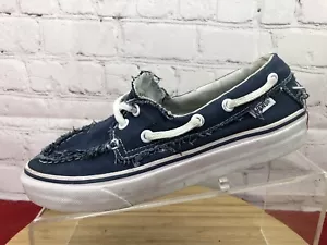 Scarpe da barca Vans Chukka Del Barco in denim sfilacciato da uomo taglia 5,5 / donna 7 - Foto 1 di 12