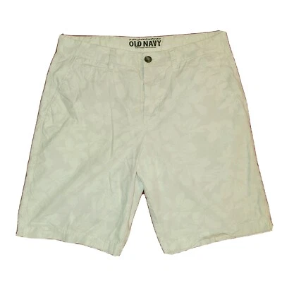 Pantalones Cortos Old Navy Para Hombre 34 Calce Ajustado Patrón Floral Claro Beige Caqui Senderismo Papá Foto 1 de 4