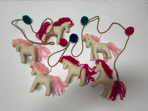 Handmade GARLAND: RAINBOW UNICORN (80"L) - Picture 1 of 3