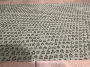 Thibaut F936449- Mimi Green Over 3/4 A Yard Of Fabric Hand Printed Exclusive New - Picture 1 of 9