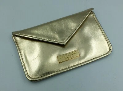 Jimmy Choo Parfums mini busta borsa oro metallizzato portamonete carta d'identità sacchetto  - Immagine 1 di 4