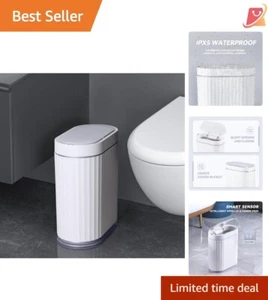 Motion Sensor Trash Can 2 Gallon Automatic Slim Plastic Grey Smart Waste Bin - Picture 1 of 9