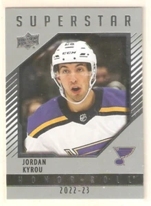 Jordan Kyrou 2022-23 Upper Deck Series 1 Honor Roll insert #48 Blues - Picture 1 of 1