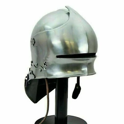 Caballero Medieval Normando Vikingo Alemán Sallet Casco Europeo Cerrado Caballero Armadura Foto 1 de 3