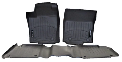 OEM 13-2017 Mercedes-Benz GL GLS GLE Class Mocha All Season 3 Pc Floor Mat Set - Image 1 of 4