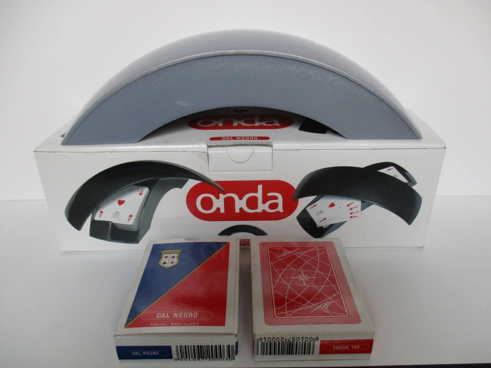 ELEGANTE PORTACARTE ONDA ARGENTO + 2 POKER DAL NEGRO - Immagine 1 di 1