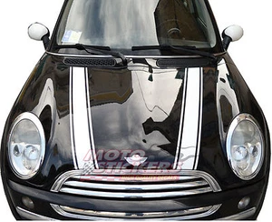 Mini Cooper - Stripes Cap - Hood Sticker Bands - Picture 1 of 1
