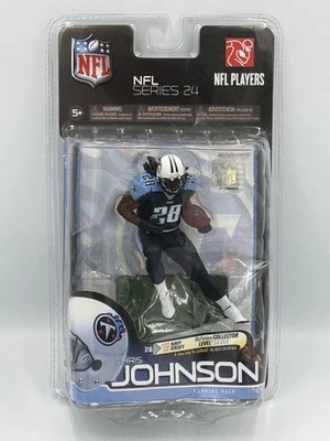 McFarlane NFL Serie 24 Chris Johnson Titans Figura Azul Marino Jersey Plata 750/1000 Foto 1 de 4