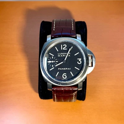Panerai Luminor 44 Marina Manual Wind Titanium Watch + Alligator Bands PAM000177 - Image 1 of 4