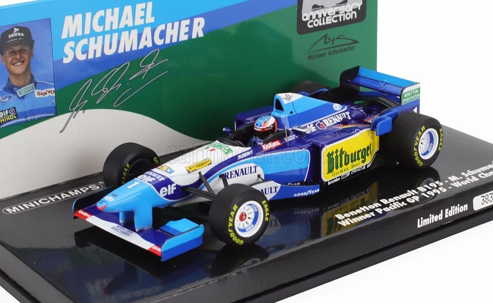 1/43 MINICHAMPS - BENETTON - F1  B195 TEAM MILD SEVEN RENAULT N 1 WORLD 51795150 - Immagine 1 di 1