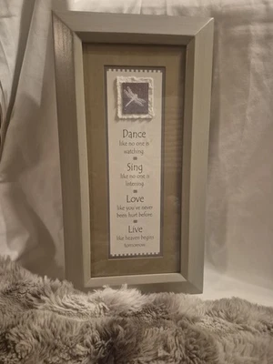 Letrero enmarcado arte de pared cita inspiradora libélula rústico decoración elegante 17x9 Foto 1 de 4