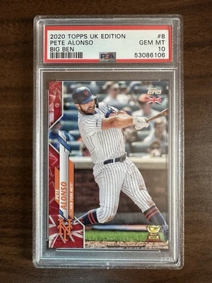 2020 TOPPS UK EDITION BIG BEN PARALLEL #8 PETE ALONSO 42/99 PSA 10 - Image 1 of 2