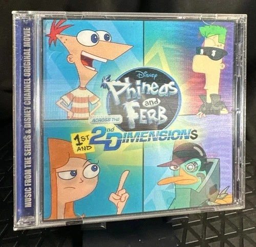 Phineas and Ferb Across The 1st and 2nd Dime(CD) DISC + CVR ART - NO CASE - GOOD - Image 1 of 1
