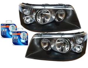 Scheinwerfer für VW T5 03-09 schwarz Multivan Transporter Osram Cool Blue H7 H1 - Bild 1 von 6