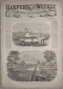 1863 Harper's Weekly 8. August, Bürgerkrieg, Schlacht von Gettysburg, Port Hudson - Bild 1 von 9