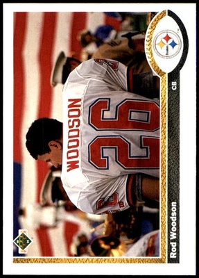 Rod Woodson 1991 Upper Deck #111 Steelers NFL READ FREE SHIPPING AutographDen - Image 1 of 2