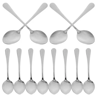  12 pezzi di riso cucchiaini in acciaio inossidabile cucchiaio paddle cucine - Immagine 1 di 4