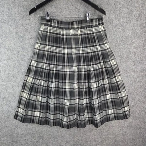 Vintage Katies Skirt Womens 14 Black Plaid Check Pleated 13323 - Bild 1 von 9