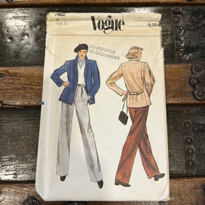 Chaqueta y Pantalones De Colección Vogue Años 80 Talla 8 Sin Cortar Patrón FF Talla 8 #7862 - Imagen 1 de 4