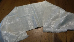 Vintage LADIES' SCARF 12-1/2"X43", Cream on Cream Paisley - Picture 1 of 3