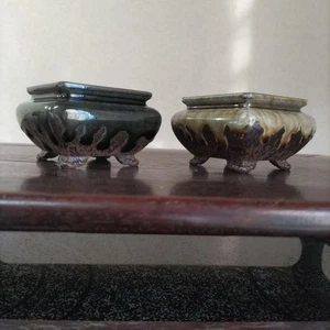Vintage Bonsai Pot by Yozan Set of 2 8cm - Picture 1 of 20