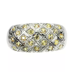 Anello In Argento 925 Con Zaffiro E Diamante Taglio Rotondo Gioielleria 8 - Foto 1 di 10
