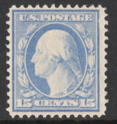 1911 US SC 382 15c George Washington en ultramar pálido - MLH OG VF belleza Foto 1 de 3