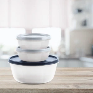 Tupperware Kühlschrank Dose Aufbewahrung Schüsseln Frische Trio mit Deckel - Bild 1 von 4
