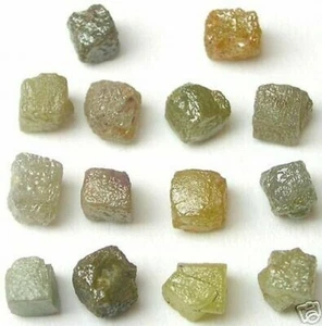 10 + Quilate Natural Rough Diamante Diamantes 3/4 Cubos Gemas - Imagen 1 de 1