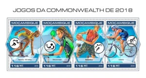 Sport Games Athletics Table Tennis Cycling MNH Stamps 2018 Mozambique M/S - Picture 1 of 1