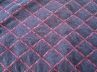 Jersey elástico acolchado vintage tejido rosa y azul 1 pieza 13"L x 62"W Foto 1 de 4