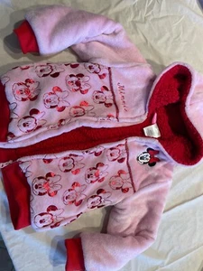 Jacket Minnie Mouse pink c red shiny highlights sz 6 - Picture 1 of 6