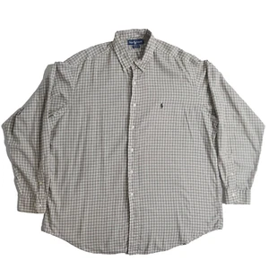 Ralph Lauren Shirt Mens 17.5/36 Brown Long Sleeve Plaid Pony Yarmouth - Picture 1 of 13