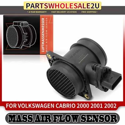 Mass Air Flow Sensor w/ Housing for Volkswagen Cabrio 2000 2001 2002 0986280209 - Image 1 of 4