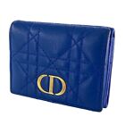 Christian Dior Lady Wallet Blue Ladies
