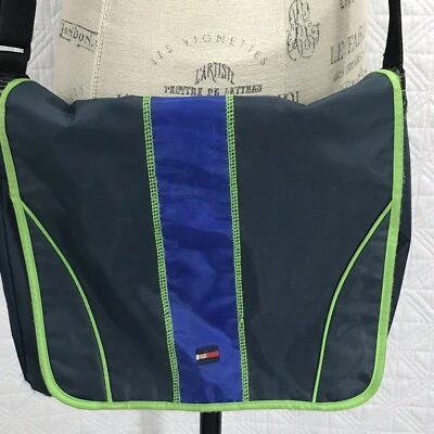 Tommy Hilfiger Bandolera 15x12x4 Logo Bandera Azul Y Verde Foto 1 de 4